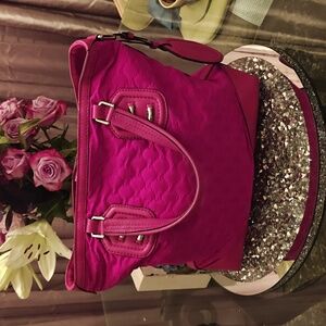 Gucci Magenta Neoprene and Leather Techno Tote